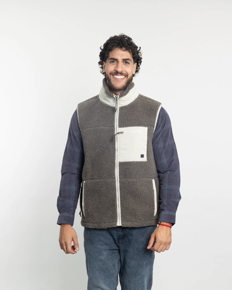 POLERON HOMBRE POLAR SIN MANGAS SHERPA FORRADO BONDED POLEMIC - 1