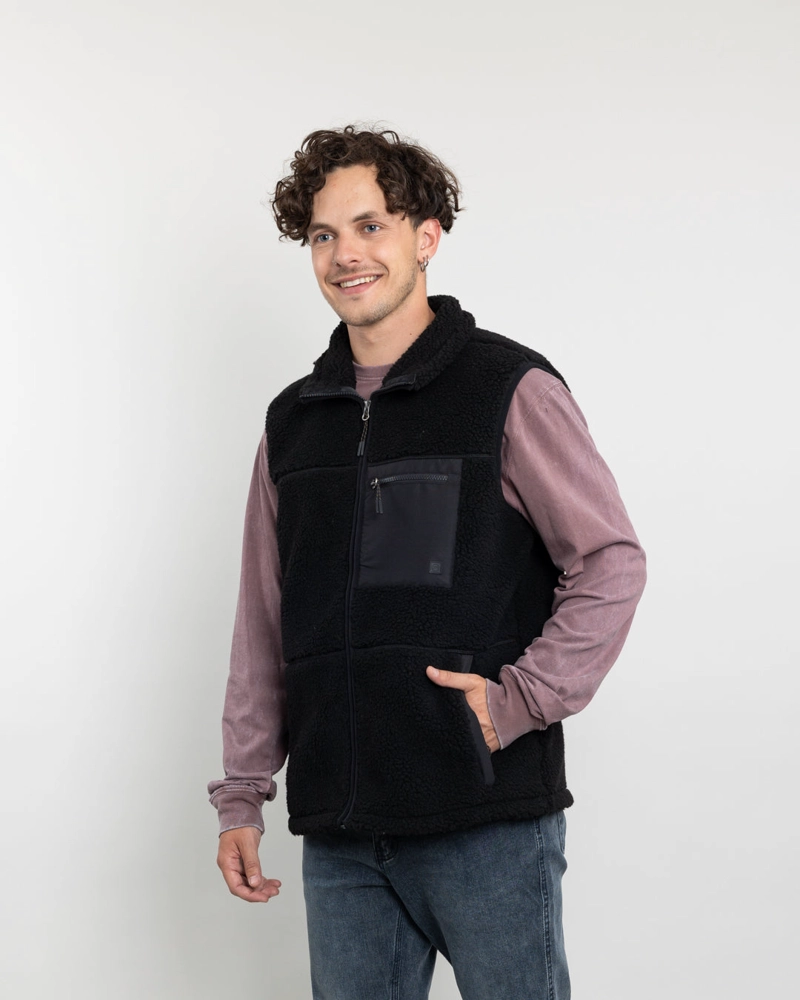POLERON HOMBRE POLAR SIN MANGAS SHERPA FORRADO BONDED POLEMIC - 2