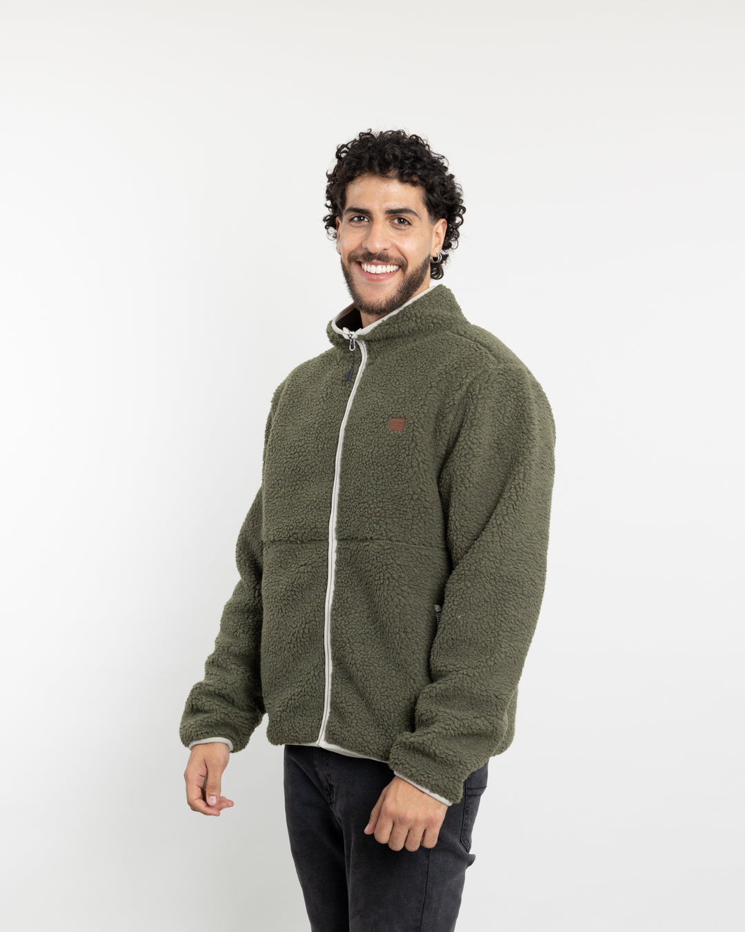POLERON HOMBRE POLAR SHERPA FORRADO BONDED SIN GORRO POLEMIC - 4
