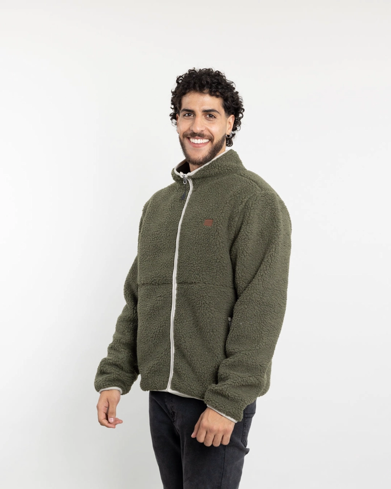 POLERON HOMBRE POLAR SHERPA FORRADO BONDED SIN GORRO POLEMIC - 4