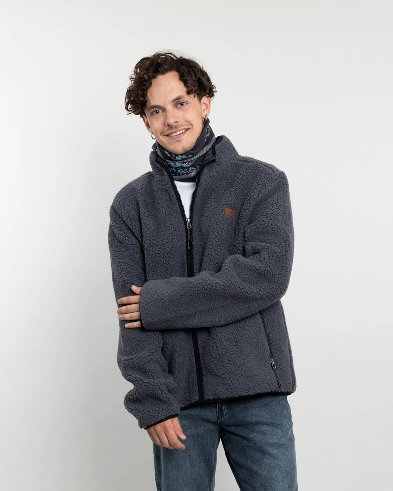 POLERON HOMBRE POLAR SHERPA FORRADO BONDED SIN GORRO POLEMIC - 5