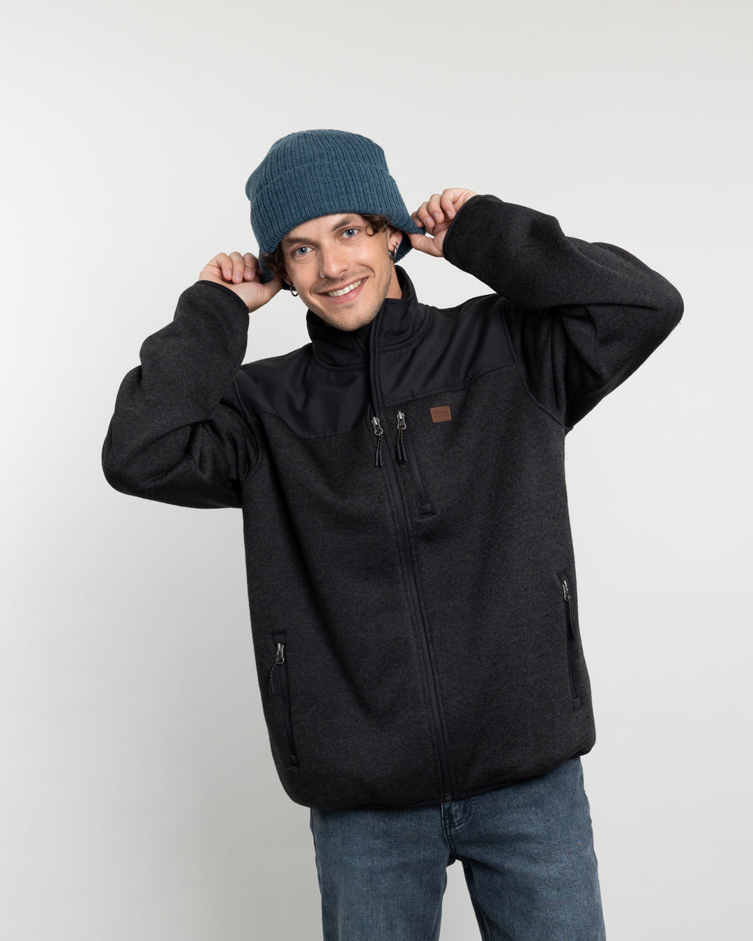 POLERON HOMBRE TEJIDO MILANE CON TEXTURA SIN GORRO POLEMIC - 5