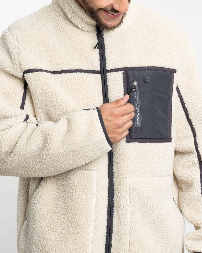 POLERON HOMBRE POLAR SHERPA FORRADO BONDED BICOLOR POLEMIC - 4