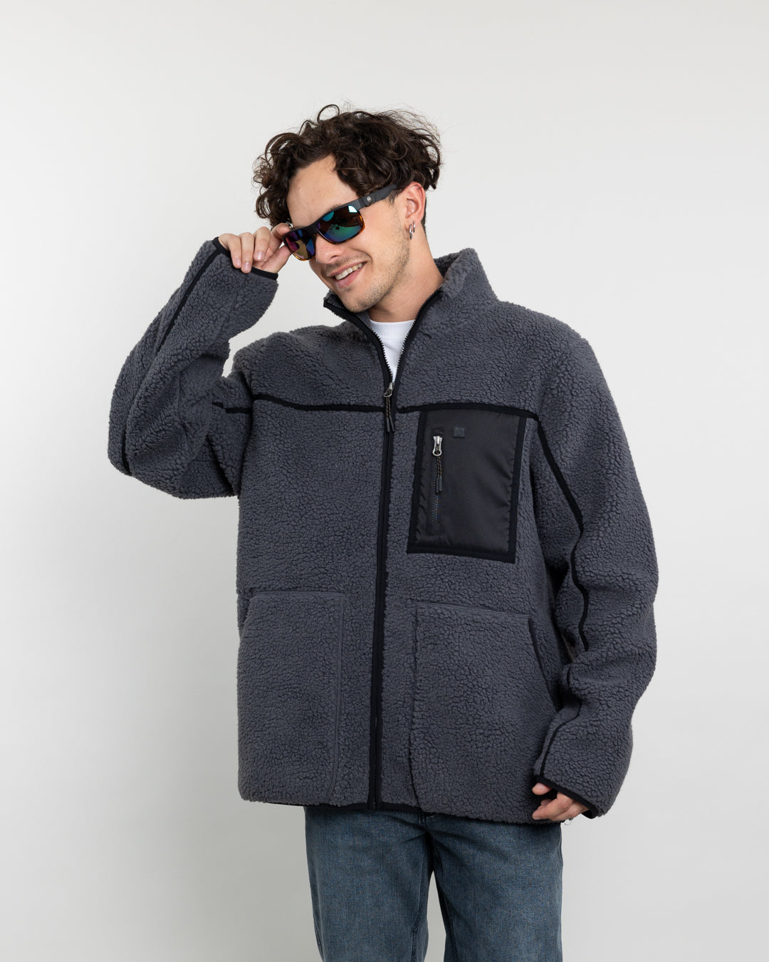 POLERON HOMBRE POLAR SHERPA FORRADO BONDED BICOLOR POLEMIC - 5