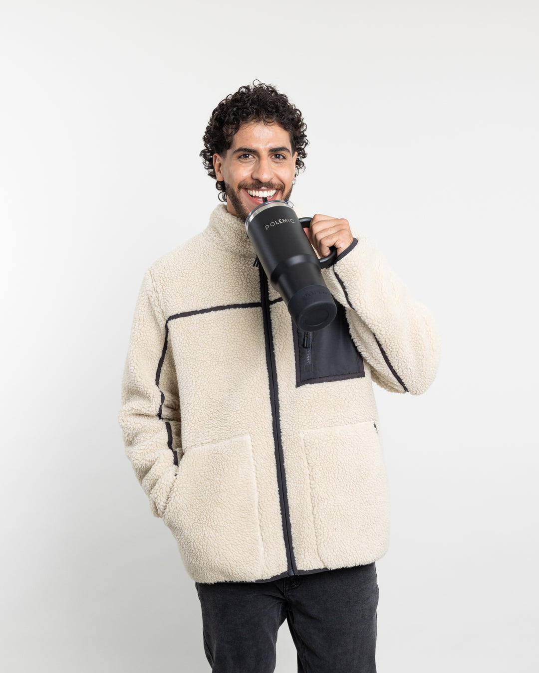 POLERON HOMBRE POLAR SHERPA FORRADO BONDED BICOLOR POLEMIC - 5