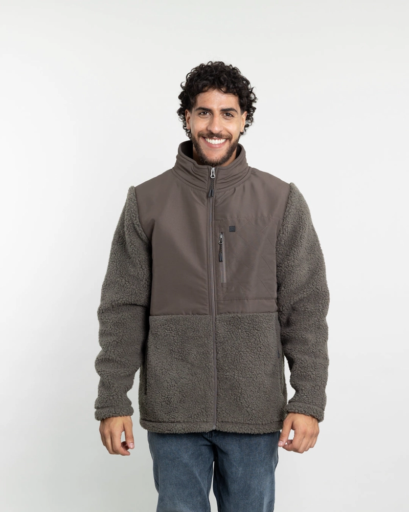 POLERON HOMBRE POLAR SHERPA FORRADO BONDED COLOR LISO POLEMIC - 1