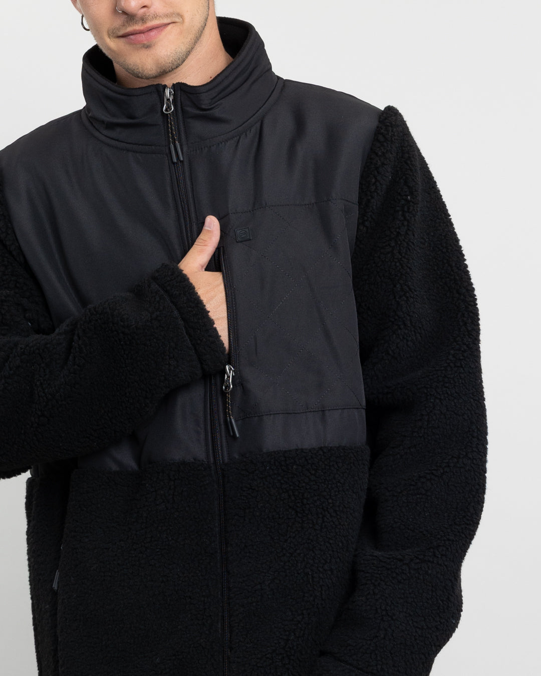 POLERON HOMBRE POLAR SHERPA FORRADO BONDED COLOR LISO POLEMIC - 2