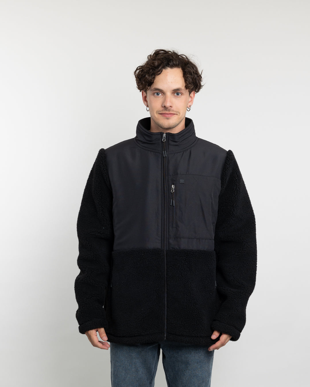 POLERON HOMBRE POLAR SHERPA FORRADO BONDED COLOR LISO POLEMIC - 3