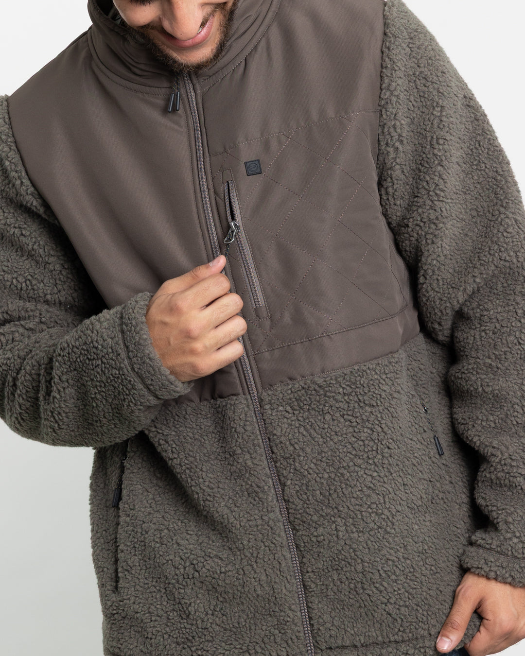 POLERON HOMBRE POLAR SHERPA FORRADO BONDED COLOR LISO POLEMIC - 3