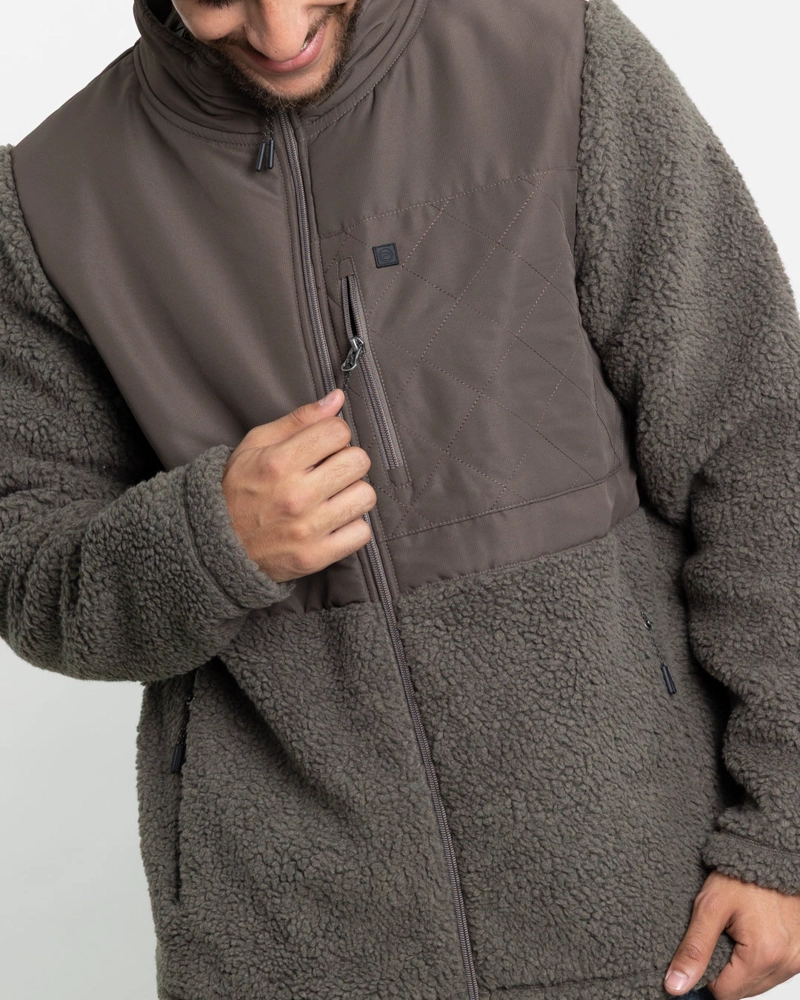 POLERON HOMBRE POLAR SHERPA FORRADO BONDED COLOR LISO POLEMIC - 3
