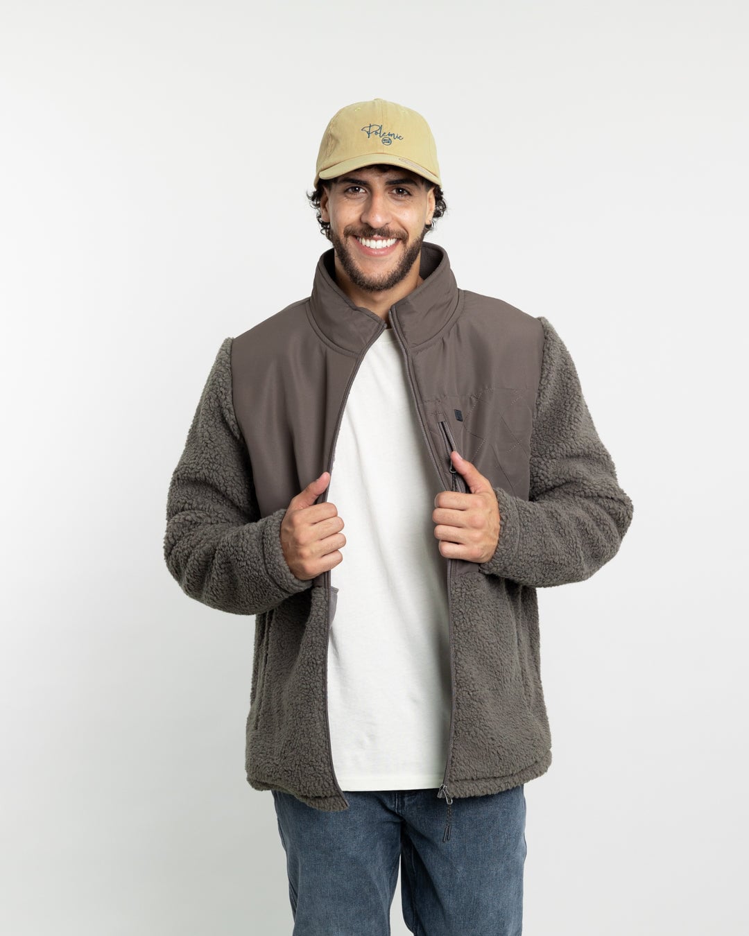 POLERON HOMBRE POLAR SHERPA FORRADO BONDED COLOR LISO POLEMIC - 4