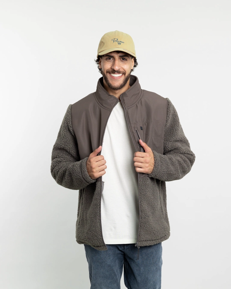POLERON HOMBRE POLAR SHERPA FORRADO BONDED COLOR LISO POLEMIC - 4