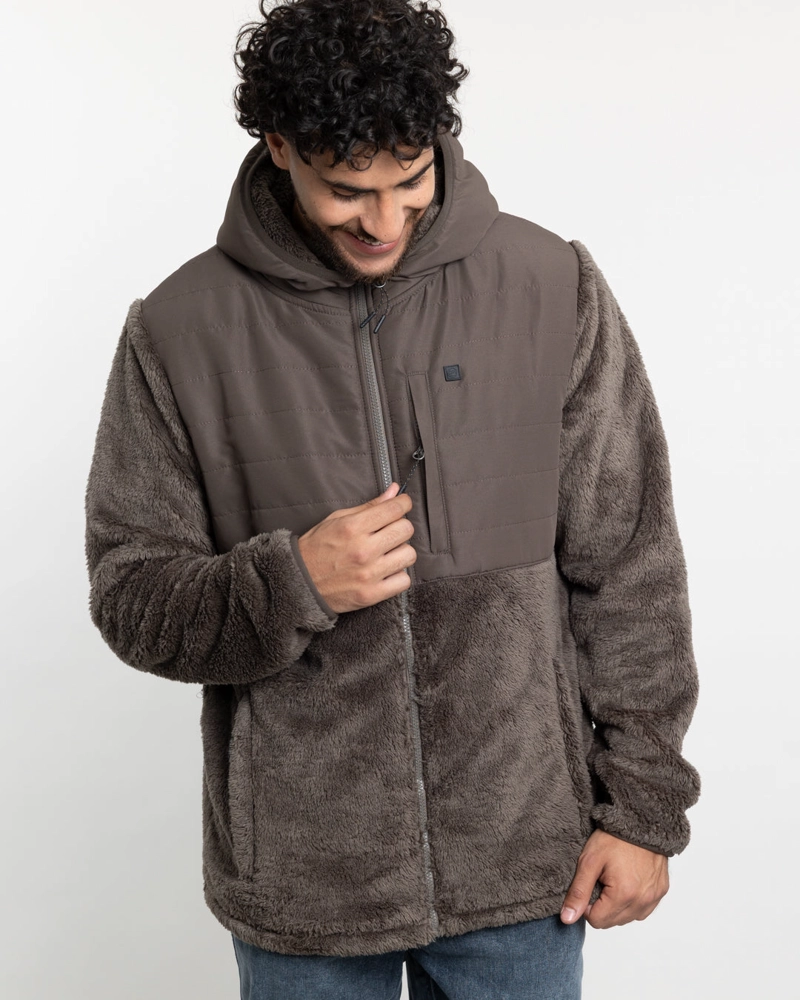 POLERON HOMBRE POLAR SHAGGY CON GORRO POLEMIC - 2