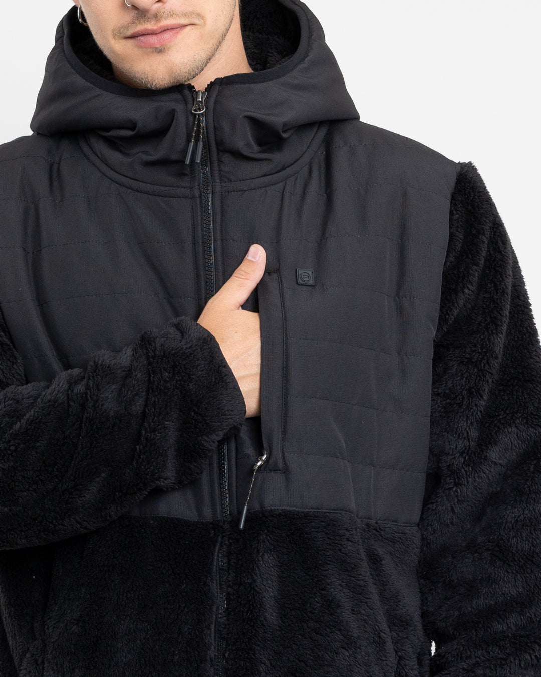 POLERON HOMBRE POLAR SHAGGY CON GORRO POLEMIC - 4