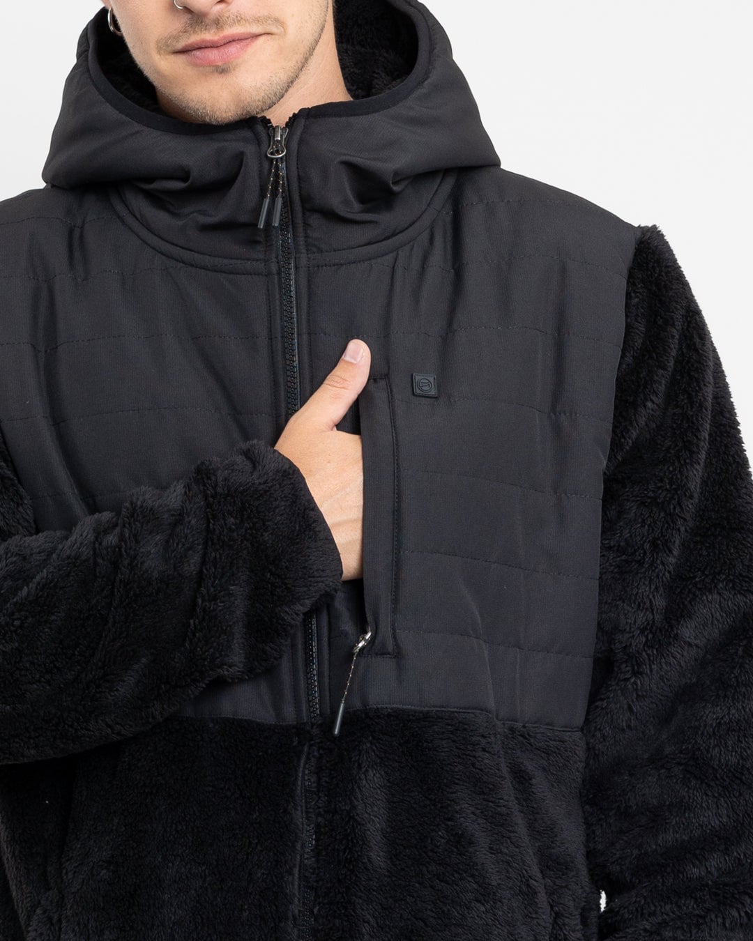 POLERON HOMBRE POLAR SHAGGY CON GORRO POLEMIC - 4