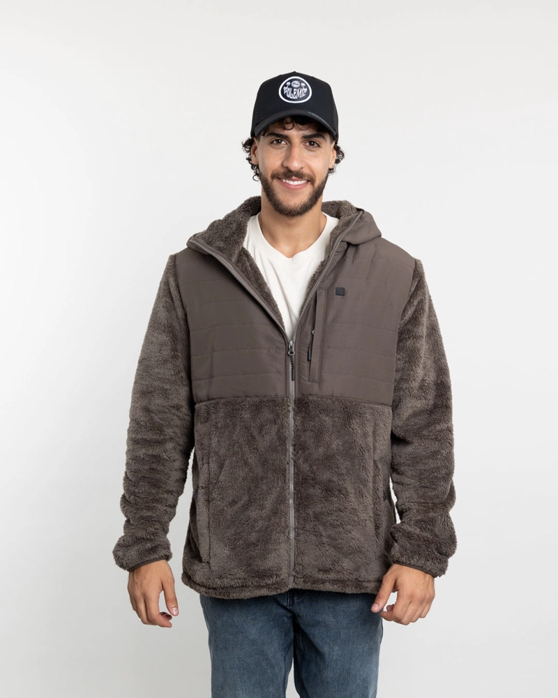 POLERON HOMBRE POLAR SHAGGY CON GORRO POLEMIC - 5