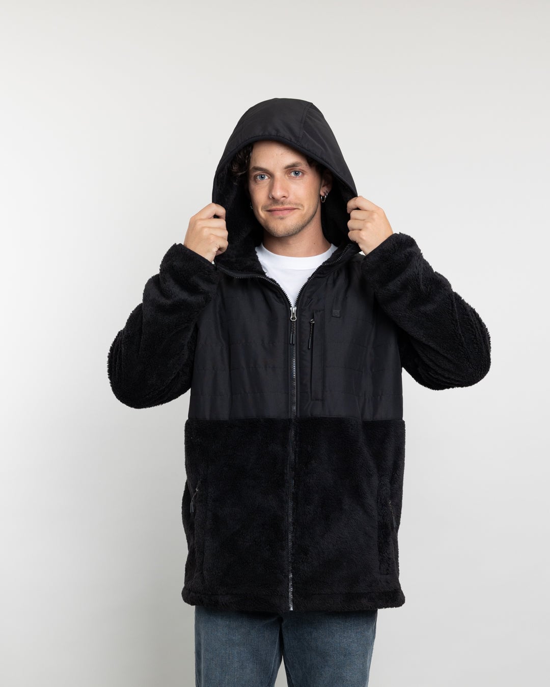 POLERON HOMBRE POLAR SHAGGY CON GORRO POLEMIC - 5