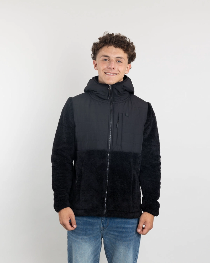 POLERON NIÑO POLAR SHAGGY CON GORRO POLEMIC - 1