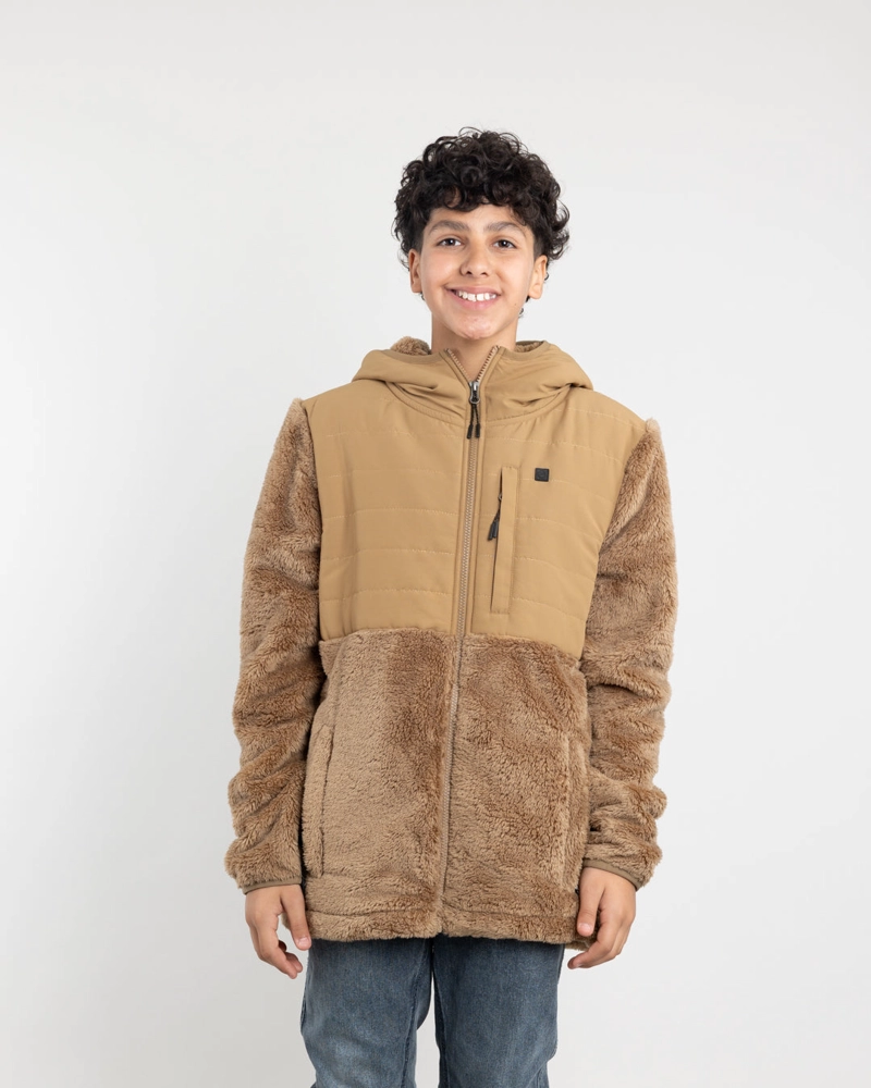 POLERON NIÑO POLAR SHAGGY CON GORRO POLEMIC - 1