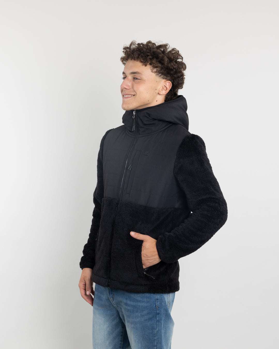 POLERON NIÑO POLAR SHAGGY CON GORRO POLEMIC - 3