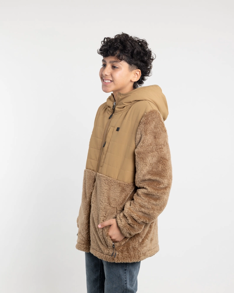 POLERON NIÑO POLAR SHAGGY CON GORRO POLEMIC - 3