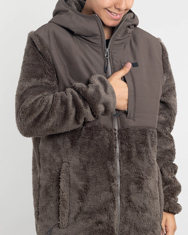 POLERON NIÑO POLAR SHAGGY CON GORRO POLEMIC - 4