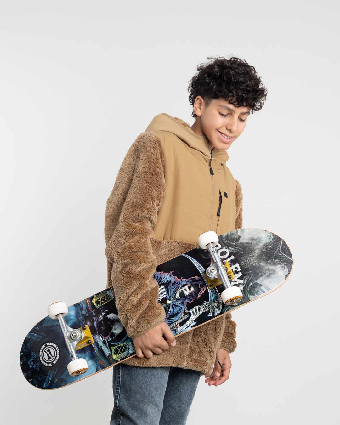 POLERON NIÑO POLAR SHAGGY CON GORRO POLEMIC - 5