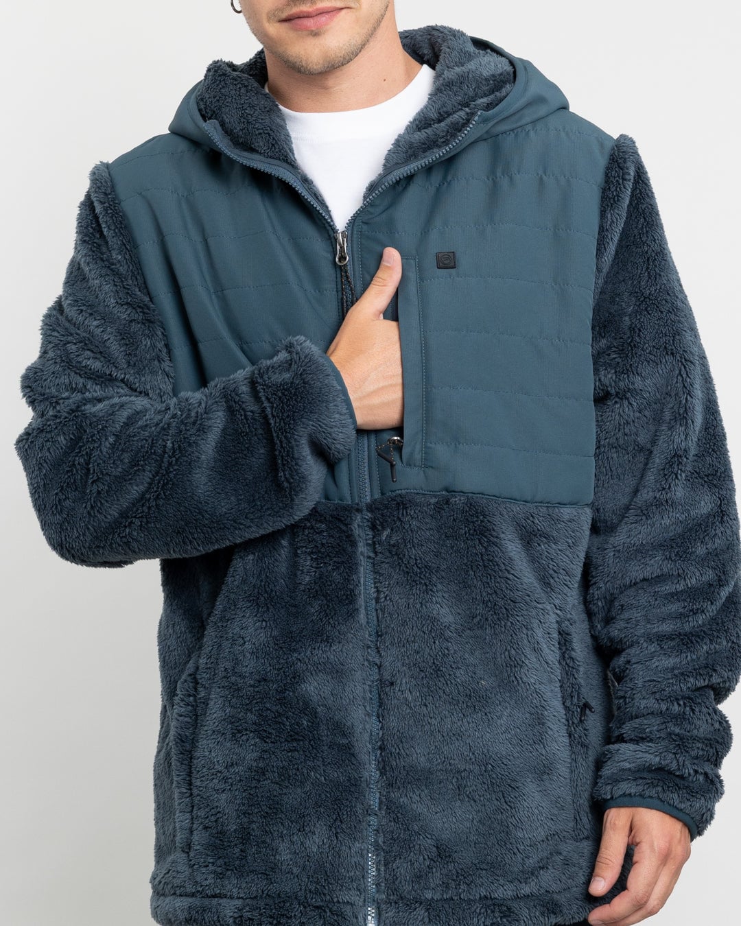 POLERON HOMBRE POLAR SHAGGY CON GORRO 8731 POLEMIC - 2