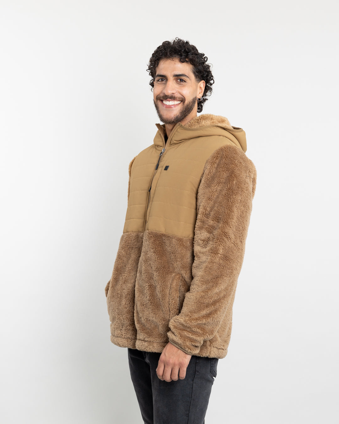 POLERON HOMBRE POLAR SHAGGY CON GORRO 8731 POLEMIC - 2