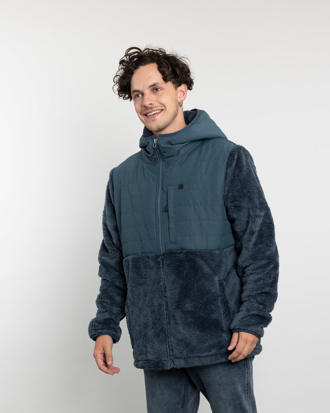 POLERON HOMBRE POLAR SHAGGY CON GORRO 8731 POLEMIC - 3