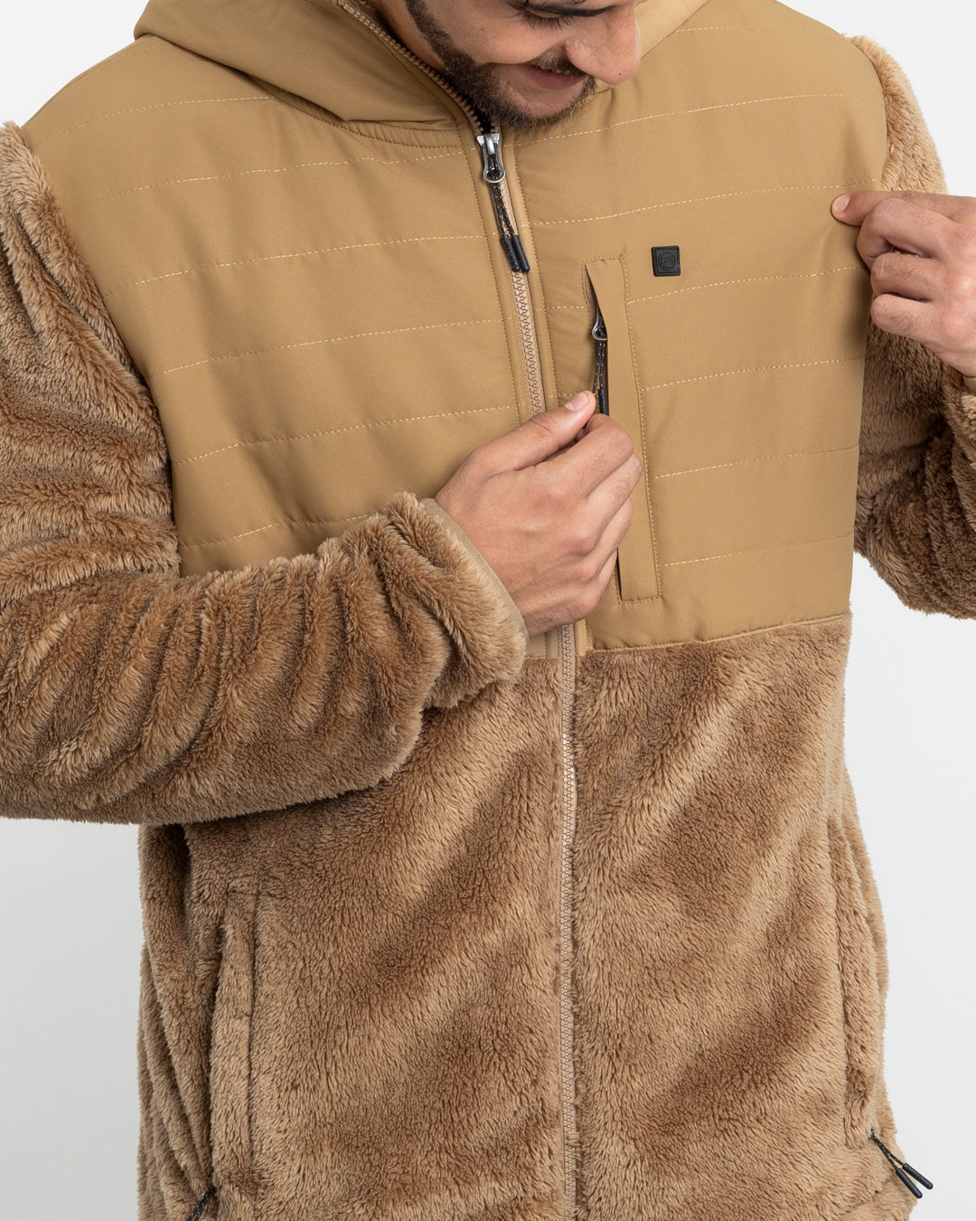 POLERON HOMBRE POLAR SHAGGY CON GORRO 8731 POLEMIC - 5