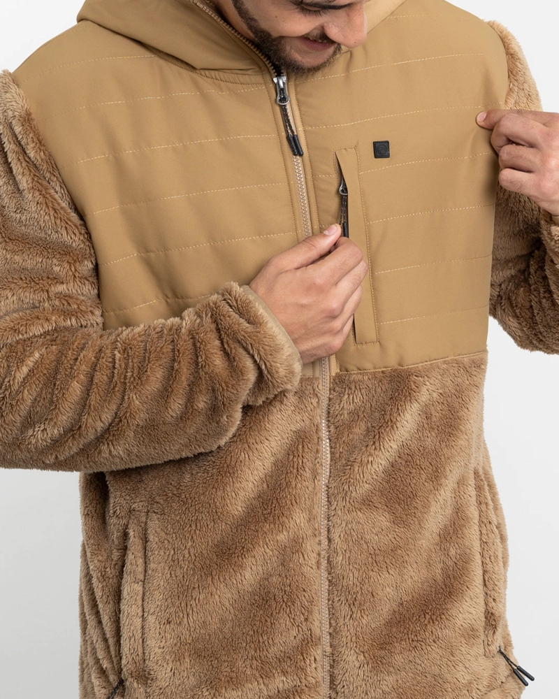 POLERON HOMBRE POLAR SHAGGY CON GORRO 8731 POLEMIC - 5