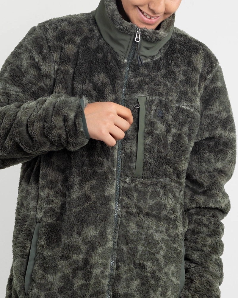 POLERON NIÑO POLAR SHAGGY PRINT SIN GORRO POLEMIC - 1