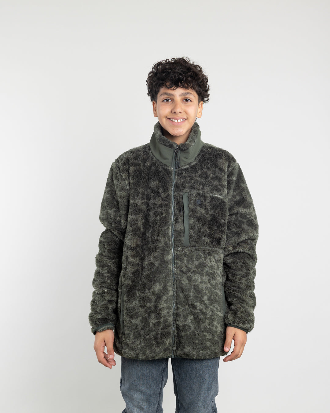 POLERON NIÑO POLAR SHAGGY PRINT SIN GORRO POLEMIC - 2