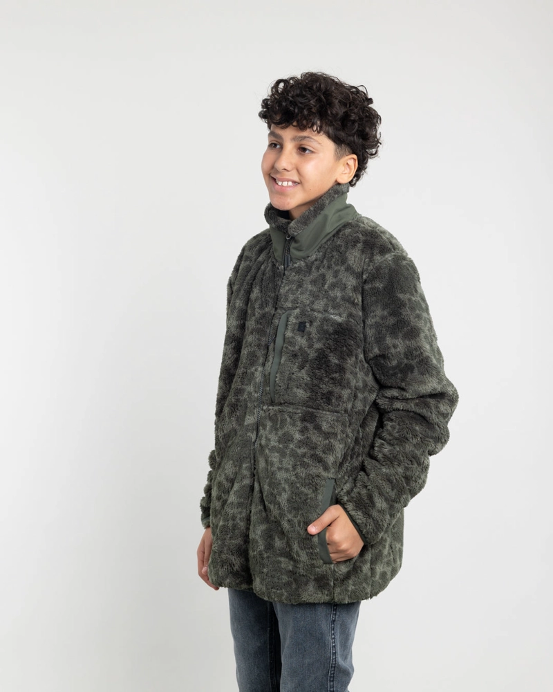 POLERON NIÑO POLAR SHAGGY PRINT SIN GORRO POLEMIC - 3