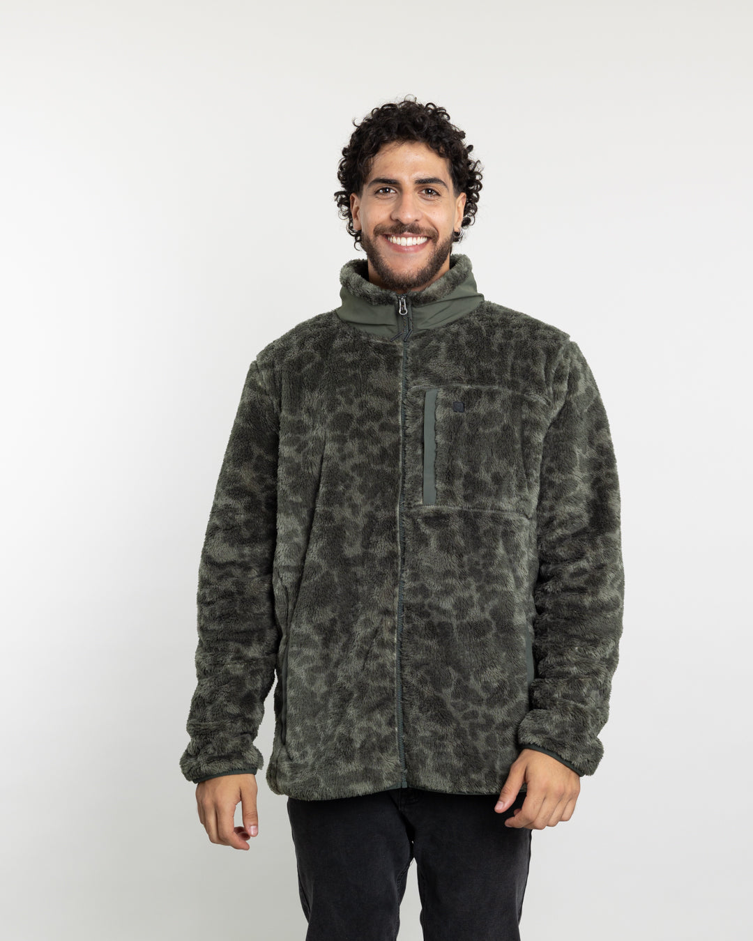 POLERON HOMBRE POLAR SHAGGY PRINT SIN GORRO POLEMIC - 1
