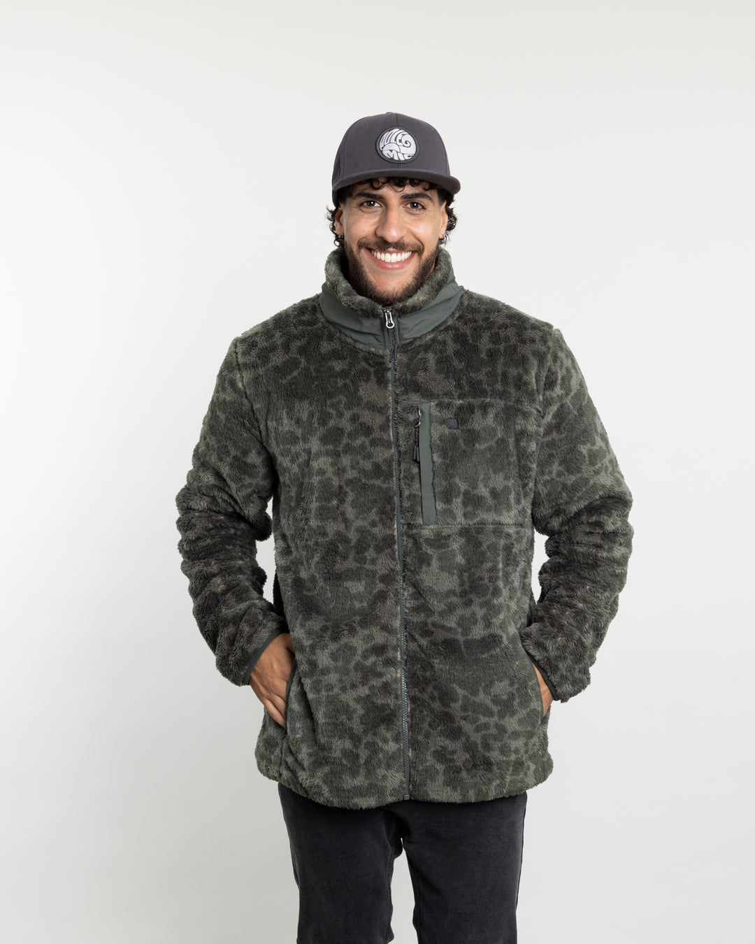 POLERON HOMBRE POLAR SHAGGY PRINT SIN GORRO POLEMIC - 3