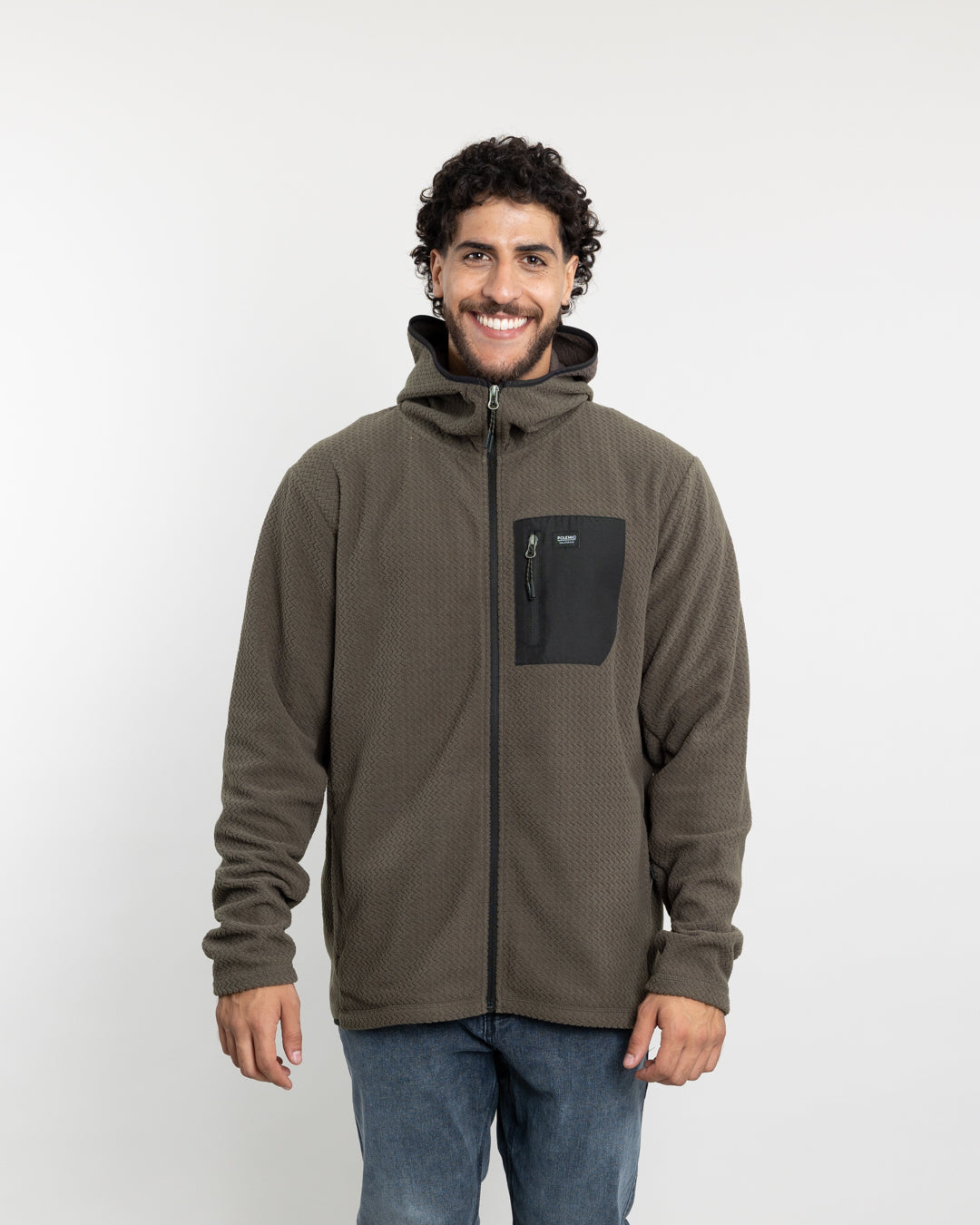 POLERON HOMBRE MICROPOLAR INVIERNO CON GORRO POLEMIC - 1