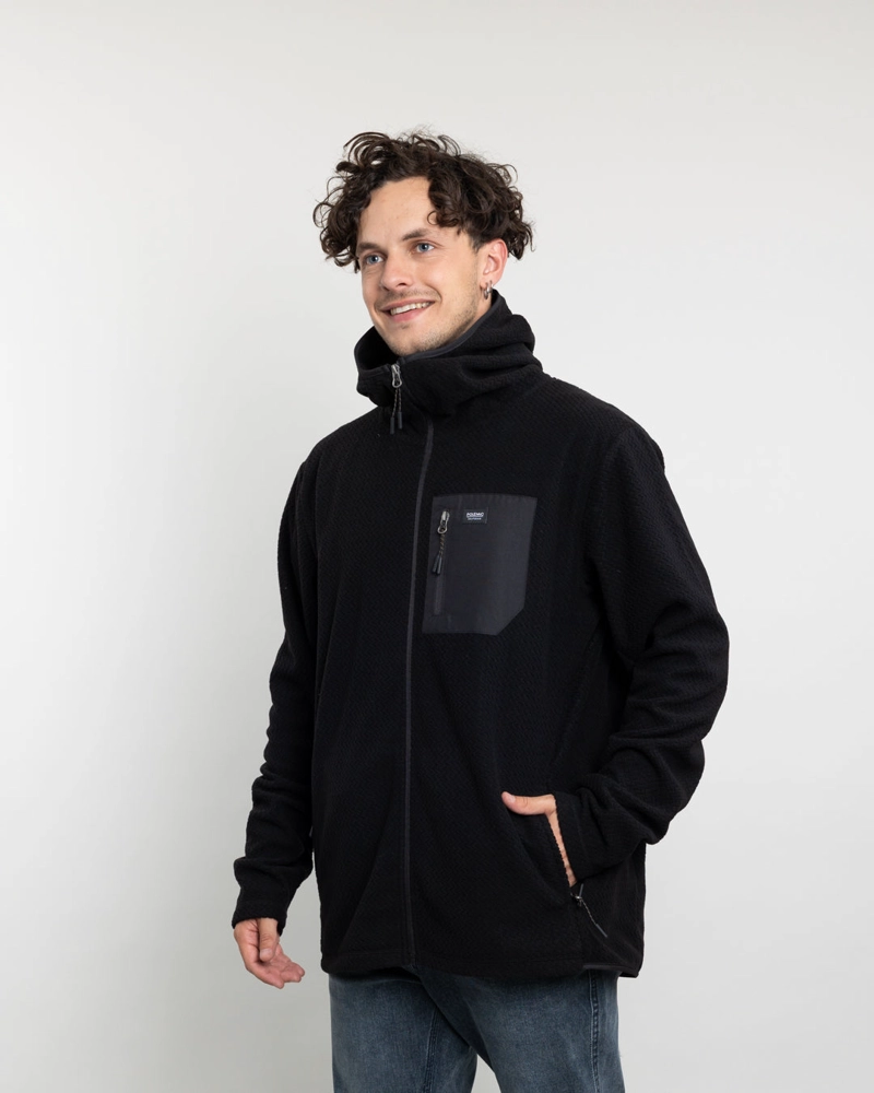 POLERON HOMBRE MICROPOLAR INVIERNO CON GORRO POLEMIC - 2