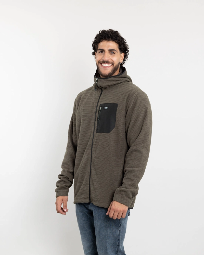 POLERON HOMBRE MICROPOLAR INVIERNO CON GORRO POLEMIC - 2