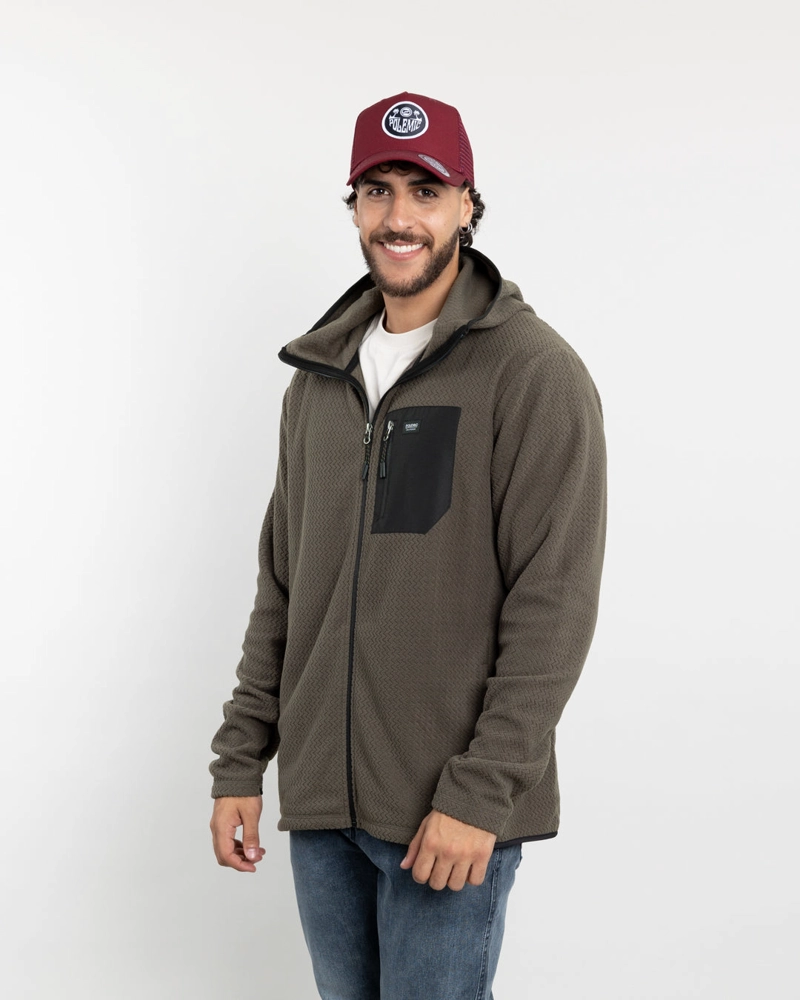 POLERON HOMBRE MICROPOLAR INVIERNO CON GORRO POLEMIC - 5