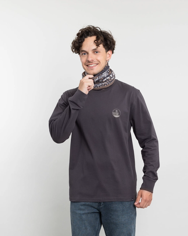 POLERA MANGA LARGA HOMBRE ALGODON CLASICO POLEMIC - 5