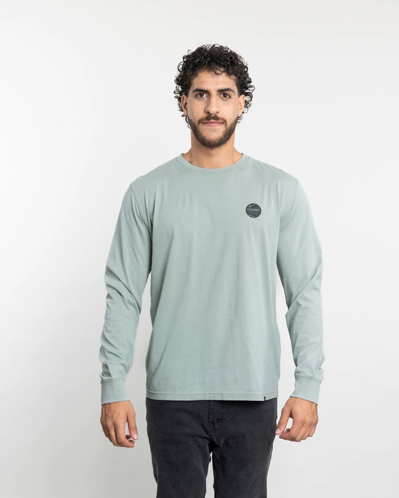 POLERA MANGA LARGA HOMBRE CON PROCESO Y ESTAMPADO POLEMIC - 1