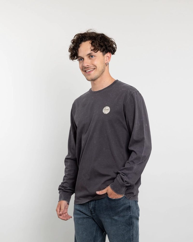 POLERA MANGA LARGA HOMBRE CON PROCESO Y ESTAMPADO POLEMIC - 2