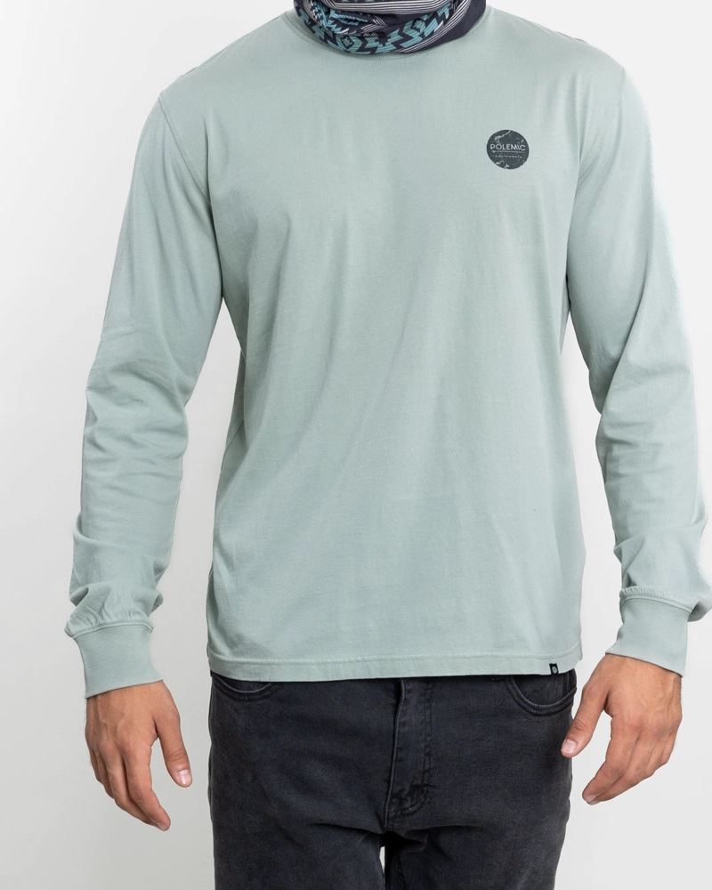 POLERA MANGA LARGA HOMBRE CON PROCESO Y ESTAMPADO POLEMIC - 3