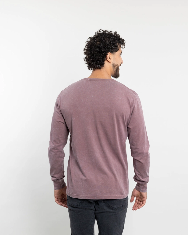 POLERA MANGA LARGA HOMBRE TELA PROCESADA BURDEO POLEMIC - 3