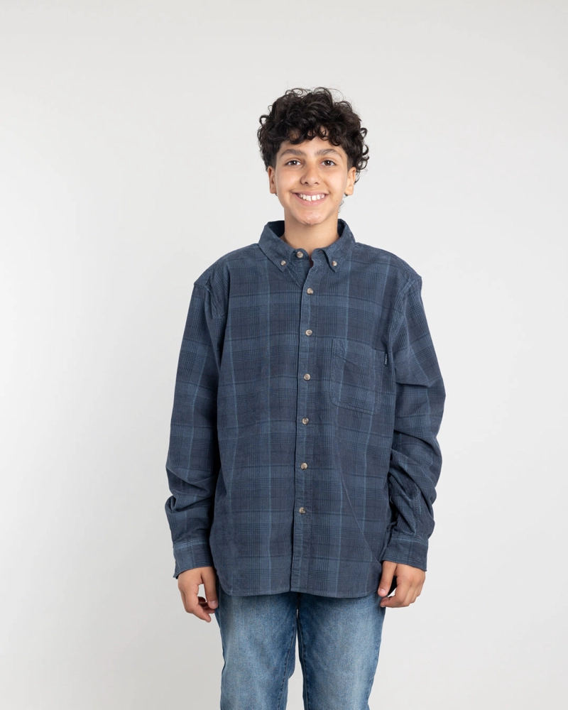 CAMISA COTELE JUVENIL A CUADROS ALGODON POLEMIC - 1