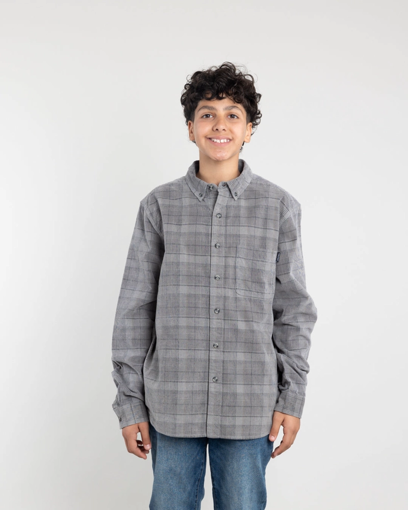 CAMISA COTELE JUVENIL A CUADROS ALGODON POLEMIC - 1