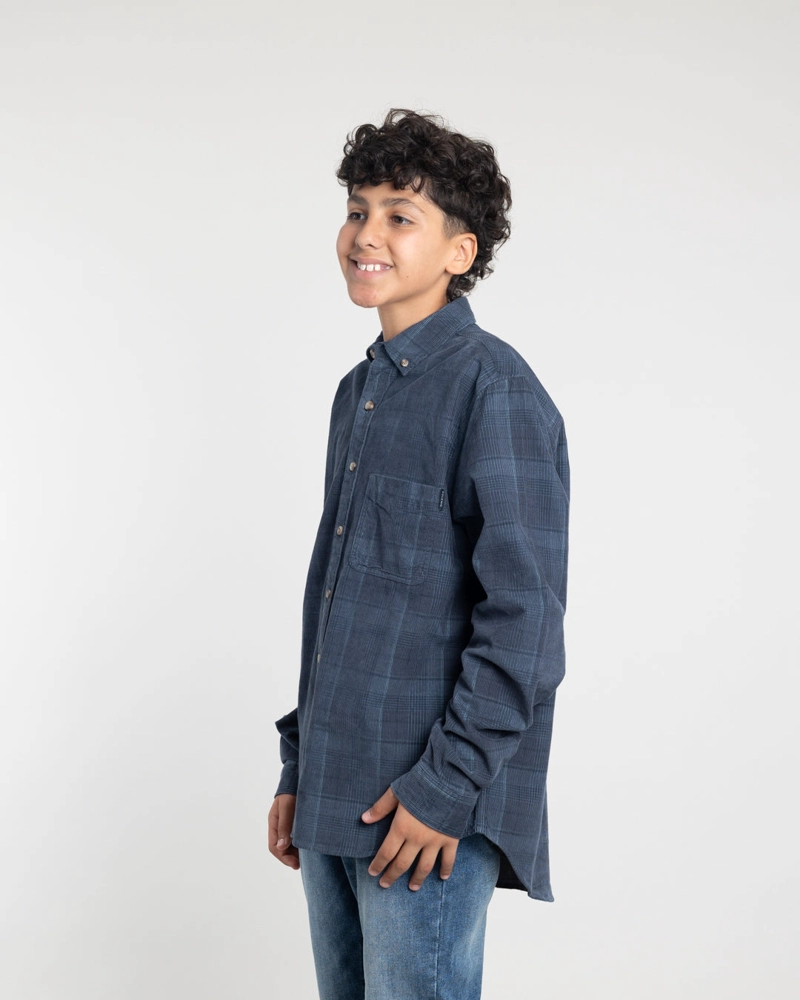 CAMISA COTELE JUVENIL A CUADROS ALGODON POLEMIC - 2