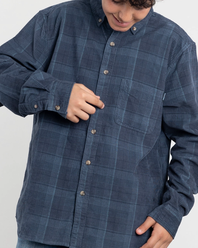 CAMISA COTELE JUVENIL A CUADROS ALGODON POLEMIC - 4